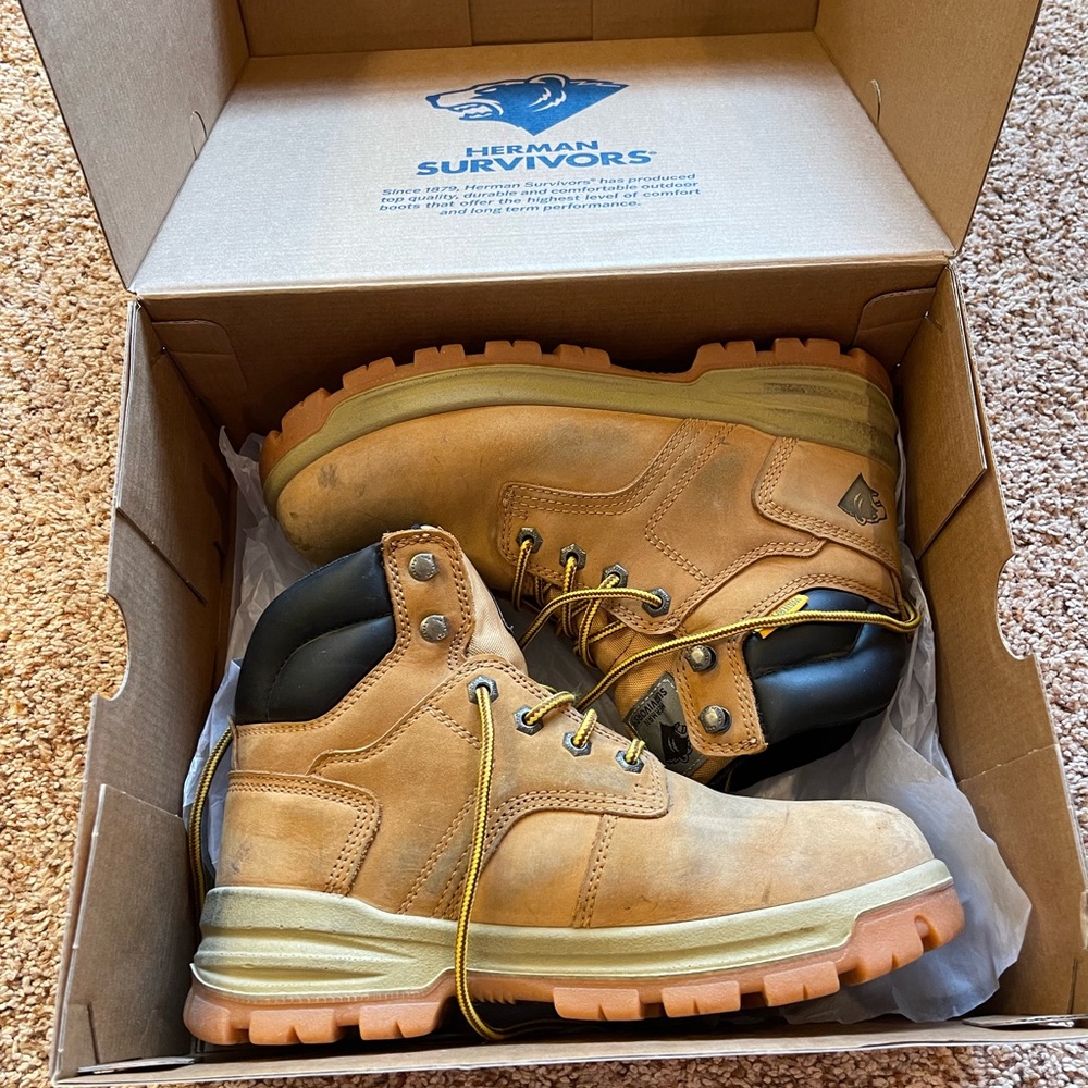 Herman Survivors Tan Work Boots